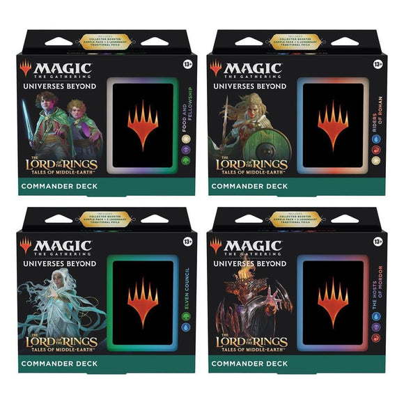 Lot de 4 Deck Commander /  The Lord of the Rings ANGLAIS