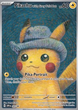 Carte promo / Pokemon Pikachu avec son chapeau en feutre gris