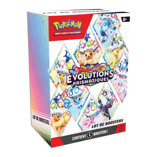 Coffret – Pokémon – Bundle – 6 Boosters – EV8.5 – Évolutions Prismatiques – FR