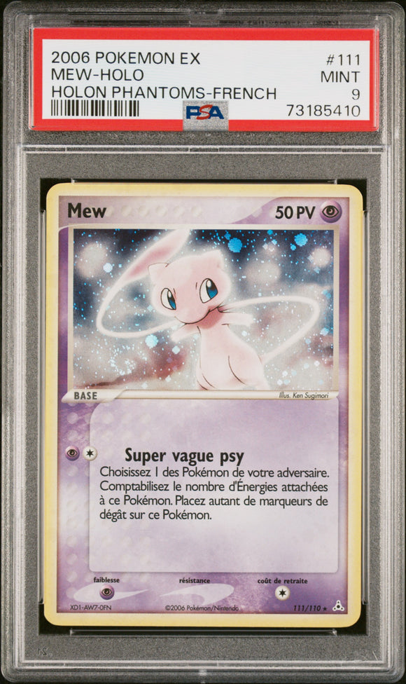 Carte gradée : Mew Holo/ Holon Phantoms/ FR/ PSA9