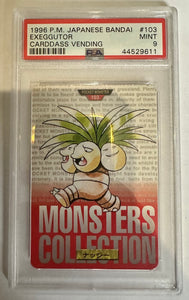 Carte gradée : Exeggutor/Japonais/Cardass vending/JP/PSA9