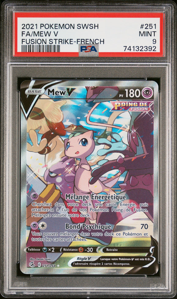 Carte gradée : Mew V Alternative/Poing de fusion/PSA9 FR