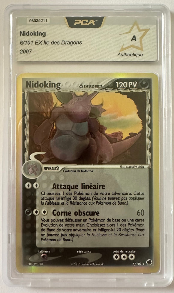 Carte gradée : Nidoking Ex île des Dragons - PCA Authentique propre