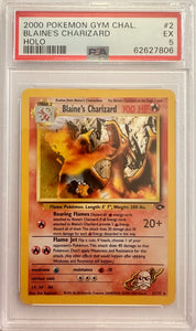 Carte gradée : Blaine's charizard - Anglais - PSA5