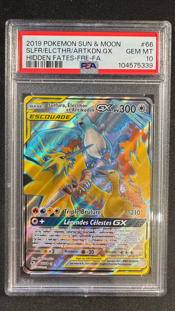 Carte gradée : Sulfura, Electhor et artikodin GX escoude FA- Destinées occultes PSA 10