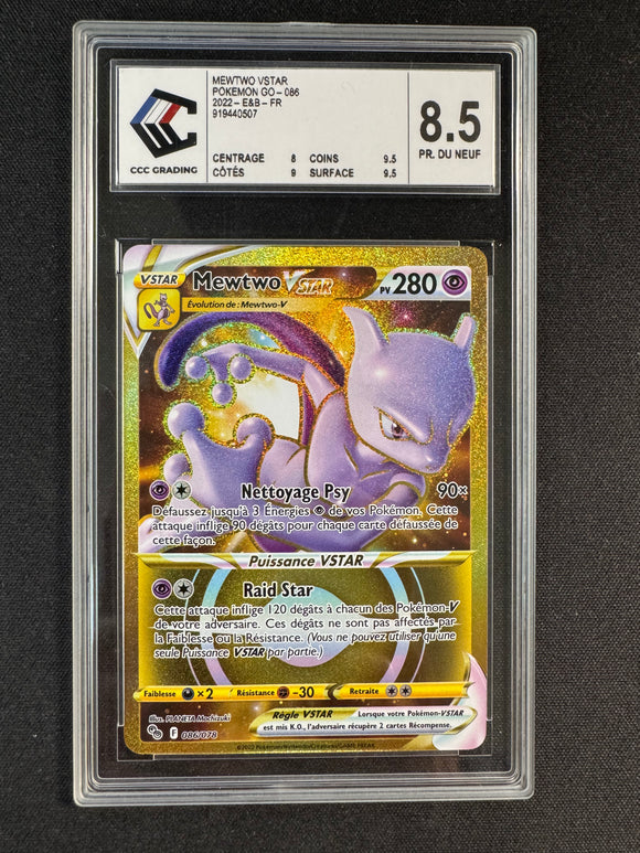 Carte gradée : Mewtwo Vstar Gold - Pokemon Go - CCC 8,5