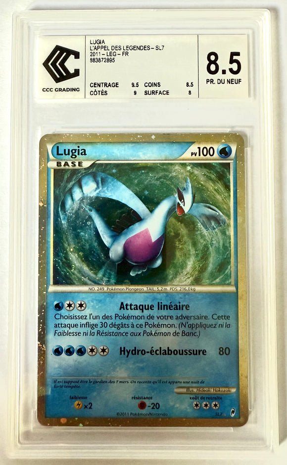 Carte gradée : Lugia sl7 secrete - appel des Légendes- CCC8,5 - Français