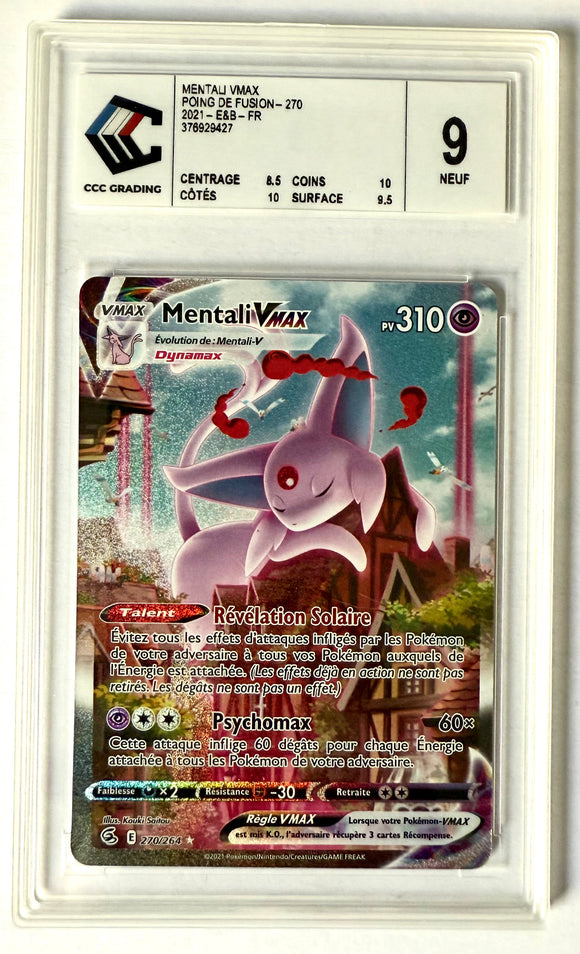 Carte gradée : Mentali Vmax Alternatve - Poing de Fusion - CCC9- Français