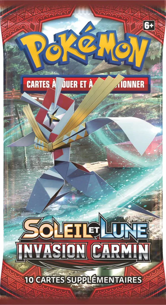 Booster illustration en photo/ Soleil&Lune invasion Carmin / Français /non pesé non trié