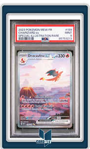 Carte gradée : Dracaufeu Ex / Français / Mew 151 / PSA 9