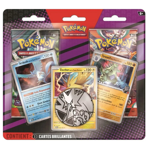 Pokemon - Pack 2 Boosters - Artikodin, Électhor et Tyranocif de la Team Rocket FR