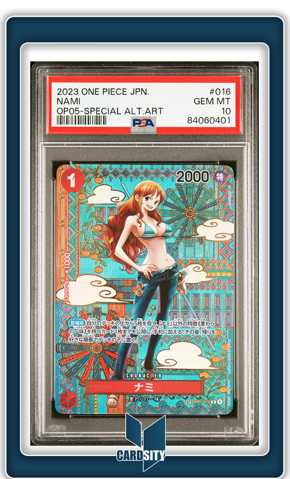 Carte gradée : Nami / Japonais / OP-05 / PSA 10