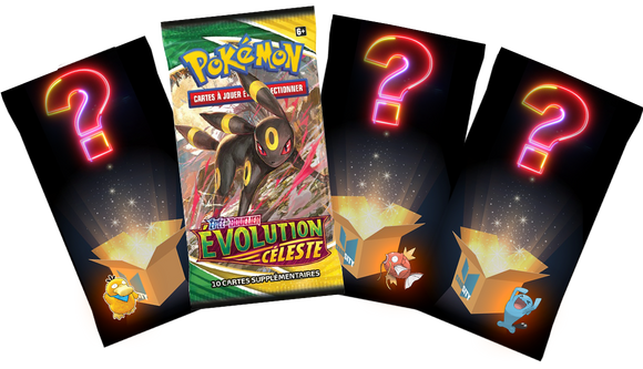 BOXBREAK YOUTUBE / 1 Booster Evolution Céleste FR + 3 Boosters MYSTERES FR / OUVERTS EN LIVE le 23/01/2023 à 20H