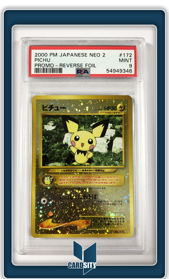 Carte grade : Pichu / Japonais / Neo 2 / PSA 9 CARDSITY Carte grade : Pichu / Japonais / Neo 2 / PSA 9 CARDSITY